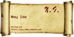 Ney Ida névjegykártya