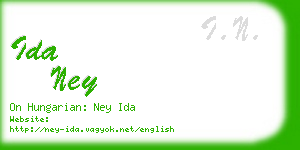 ida ney business card